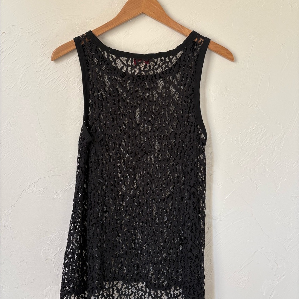 Banana Republic Black Lace Overlay Tank Top